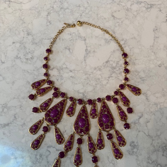 Kate Spade PURPLE Paisley Park Statement Bib Necklace - Never Worn - Picture 5 of 5